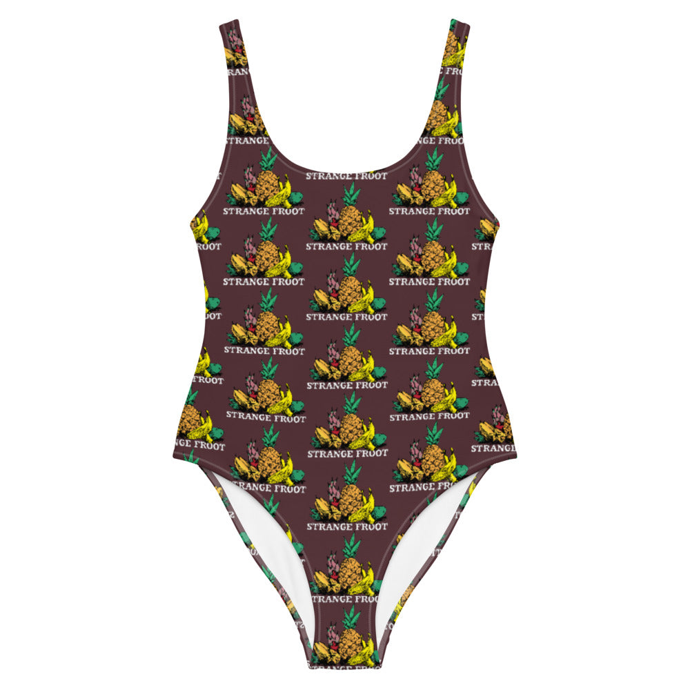 Strange Froot Logo One-Piece Swimsuit - Cab Sav
