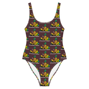 Strange Froot Logo One-Piece Swimsuit - Cab Sav