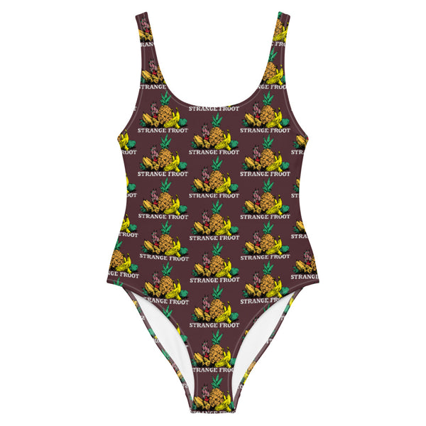 Strange Froot Logo One-Piece Swimsuit - Cab Sav